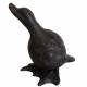 Statuette de Canard ou Cane Objet Décoratif en Fonte Patinée Marron 8x10x11cm
