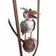 Mobile De Jardin à 2 Corbeaux Tuteur à Balancier en Métal 10x26x153cm