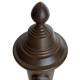 Fontaine à Poser Source en Fonte d'Aluminium Patinée Marron avec Robinet Fonctionnel en Laiton 26x35x72cm