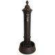 Fontaine à Poser Source en Fonte d'Aluminium Patinée Marron avec Robinet Fonctionnel en Laiton 26x35x72cm