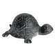 Tortue Cache Clés Sculpture Statuette Décoration Cache Clefs en Fonte Patinée Grise 6x8,50x12cm