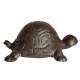 Tortue Cache Clés Sculpture Statuette Décoration Cache Clefs en Fonte Patinée Marron 6x8,50x12cm
