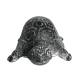 Tortue Cache Clés Sculpture Statuette Décoration Cache Clefs en Fonte Patinée Grise 6x8,50x12cm