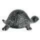 Tortue Cache Clés Sculpture Statuette Décoration Cache Clefs en Fonte Patinée Grise 6x8,50x12cm