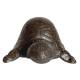Tortue Cache Clés Sculpture Statuette Décoration Cache Clefs en Fonte Patinée Marron 6x8,50x12cm