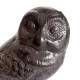 Hibou Chouette Statue Statuette Sculpture Oiseau en Fonte Patinée Marron 9x15x16cm
