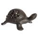 Tortue à Poser Décoration Animale Statuette Sculpture en Fonte Patinée Marron 7x10x15,50cm