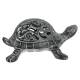 Tortue à Poser Décoration Animale Statuette Sculpture en Fonte Patinée Grise 7x10x15,50cm