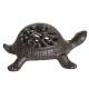 Tortue à Poser Décoration Animale Statuette Sculpture en Fonte Patinée Marron 7x10x15,50cm