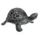 Tortue à Poser Décoration Animale Statuette Sculpture en Fonte Patinée Grise 7x10x15,50cm