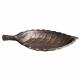 Bain à Oiseau Feuille Abreuvoir Mangeoire Coupe Fonte Vide Poche Marron 2,5x12x26cm
