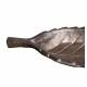 Bain à Oiseau Feuille Abreuvoir Mangeoire Coupe Fonte Vide Poche Marron 2,5x12x26cm