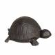 Tortue Cache Clé Fonte Statuette à Poser Marron Statuette de Jardin 6x8x15cm