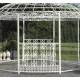 Panneau Décoré pour Tonnelle Kiosque de Jardin Pergola en Métal et Fonte Blanc 2,5x133x200cm