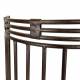 Banc Semi-Circulaire Tour d'Arbre Demi-Lune Banquette de Parc en Fer Patiné Marron 69x86x134cm