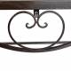 Banc Style Dagobert Banquette Fauteuil Mobilier de Jardin Assise Exterieur 2 Places en Fer Marron 57x93x144cm
