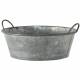 Bassine Métal Effet Zinc Bac à Plantes Jardinière Jackson à Poignée Ronde Gm 19x42x47,5cm