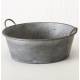 Bassine Métal Effet Zinc Bac à Plantes Jardinière Jackson à Poignée Ronde Gm 19x42x47,5cm
