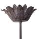 Grand Tuteur Bain Oiseau à Piquer Mangeoire en Fonte et Acier Patinée Marron Abreuvoir Extérieur 15x18,5x118cm