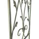 Portail Madeleine Métal Patiné Vert Ancien Portillon Double Portes Motif Floral Arche à Fleurs 40x173x240cm