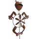 Eolienne sur Pic Forme de Grenouille Mobile de Jardin en Acier Oxydé