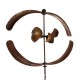 Jolie Eolienne Moulin à Vent Décoration de Jardin en Acier Brut Oxydé 60x60x235cm