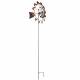 Jolie Eolienne de Jardin Mobile de Jardin Double Moulin à Hélice et Dérive Girouette Acier 47x55x207cm