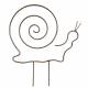 Escargot en Métal Oxydé Animal à Piquer Décoration de Jardin Silhouette Gastéropode 0,5x28,5x34cm