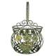 Petite Jardinière Façon Panier Pot de Fleur Bac de Plantation en Métal Vert 21,5x21,5x33cm