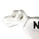 Chien à Piquer en Extérieur ou Intérieur Décoration de Jardin Silhouette Animal en Fonte Patiné Blanc 1x23,5x32,5cm