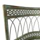 Banc de Jardin Conversation Confident Causeuse Banquette en S en Métal Vert Ancien 40x74x108cm
