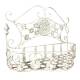 Jardinière PM à Accrocher Balconnière en Acier et Fonte Patinée Blanc Support à Plantes 14x30x41,5cm