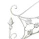 Jardinière PM à Accrocher Balconnière en Acier et Fonte Patinée Blanc Support à Plantes 14x30x41,5cm