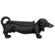 Gratte Pied Teckel Décrottoir à Chaussures Hubert Fonte Patinée Noire Décoration de Jardin Chien 12,2x12,5x32,2cm