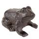 Statuette Grenouille Façon Rainette ou Animal Décoratif à Poser en Fonte Patinée Marron 6,5x8x12cm