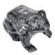 Statuette Grenouille Façon Rainette ou Animal Décoratif à Poser en Fonte Patinée Grise 6,5x8x12cm