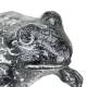 Statuette Grenouille Façon Rainette ou Animal Décoratif à Poser en Fonte Patinée Grise 6,5x8x12cm