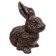 Statuette Lapin ou Animal Poser en Fonte Patinée Marron Décoration de Jardin 11x21x22cm