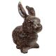Statuette Lapin ou Animal Poser en Fonte Patinée Marron Décoration de Jardin 11x21x22cm