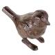 Oiseau en Fonte Marron Volatile à Poser Décoration de Jardin Statuette Extérieure 6x10,5x13cm