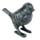 Oiseau en Fonte Vert Volatile à Poser Décoration de Jardin Statuette Extérieure 6x10,5x13cm
