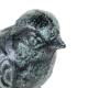 Oiseau en Fonte Vert Volatile à Poser Décoration de Jardin Statuette Extérieure 6x10,5x13cm