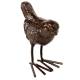 Duo d’Oiseaux à Poser Petits Volatiles en Fonte Patinée Marron Statuette Animalière Décoration de Jardin