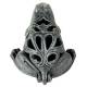 Grenouille Fonte Patinée Verte Reinette Cache Clé Ajouré Amphibien Décoration de Jardin 7x11x13cm