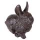 Statuette Lapin ou Animal Poser en Fonte Patinée Marron Décoration de Jardin 5,5x9,5x9,5cm