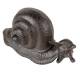 Statuette Escargot ou Animal Poser en Fonte Patinée Marron Décoration de Jardin 6,5x7,5x15,5cm