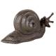 Statuette Escargot ou Animal Poser en Fonte Patinée Marron Décoration de Jardin 6,5x7,5x15,5cm