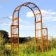 Harmonieuse Arche Simple Tuteur Arc à Rosiers Passage de Jardin en Acier Oxydé 50x191x244cm