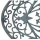 Paillasson en Fonte Tapis d’Entrée Gratte Pied Ovale Patiné Gris Décoration de Jardin Motif Volute 2x40x61cm