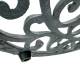 Paillasson en Fonte Tapis d’Entrée Gratte Pied Ovale Patiné Gris Décoration de Jardin Motif Volute 2x40x61cm